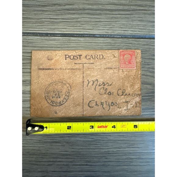 Antique Ephemera 1908 Leather Postcard Humor Being Rich Greeting Posted Stamped - Picture 4 of 6